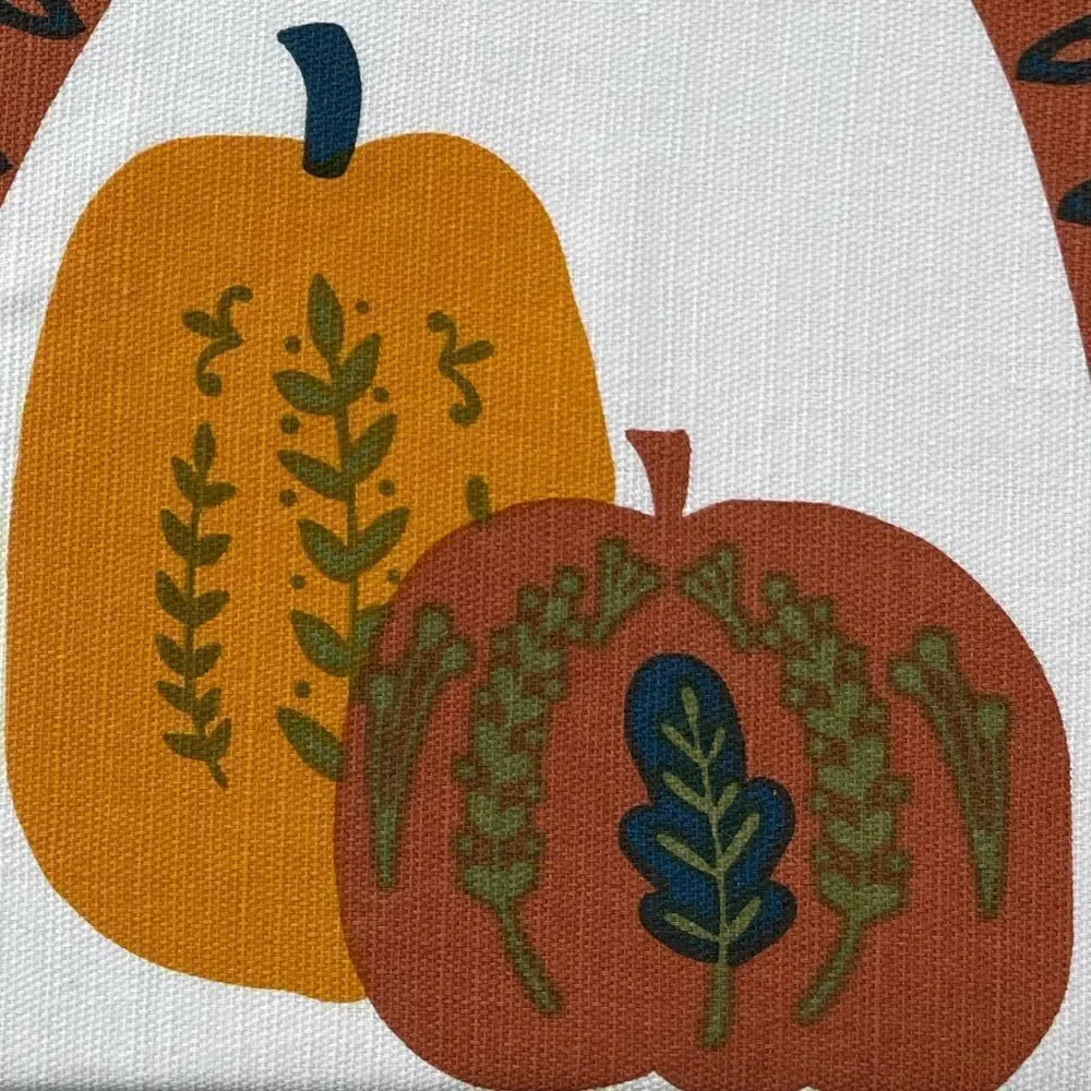 Pumpkin Party SHOWER CURTAIN Harvest Rainbow “Be Kind & Grateful” Curtain NWT